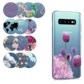 kwmobile Case Compatible with Samsung Galaxy S10 - Silicone Cover Transparent Cherry Blossom Petals