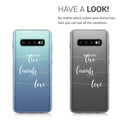kwmobile Case Compatible with Samsung Galaxy S10 - Silicone Cover Transparent Cherry Blossom Petals