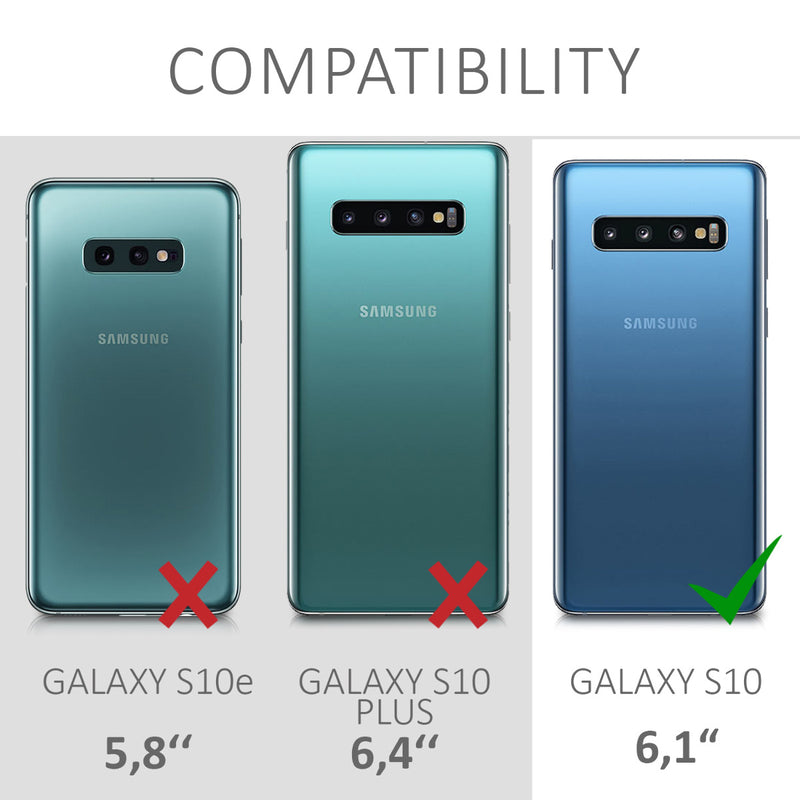 kwmobile Case Compatible with Samsung Galaxy S10 - Silicone Cover Transparent Cherry Blossom Petals