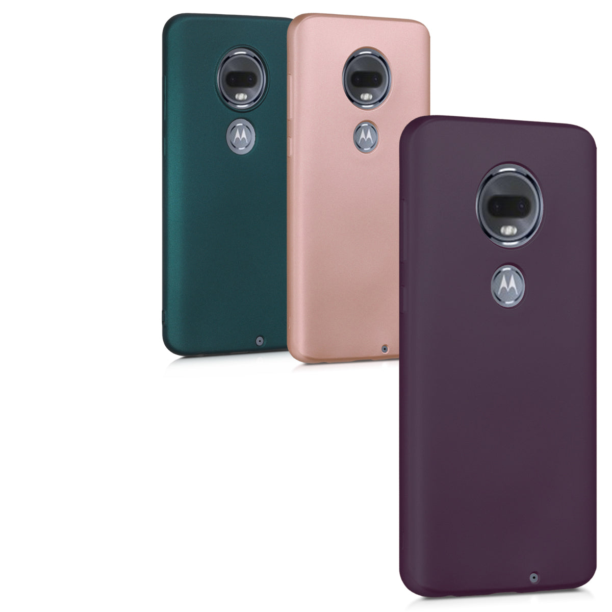 kwmobile Phone Case for Motorola Moto G7 / Moto G7 Plus - Silicone Case metallic shimmering - Protective Cover