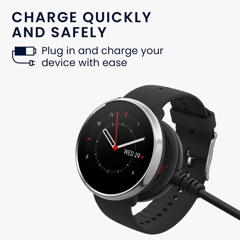 kwmobile USB Cable Charger compatible with Polar Vantage V / V2 / Vantage M / Ignite / Ignite 2 / Grit X Pro / Grit X Charging Cable Smartwatch Replacement Cable Fitness Tracker Charging Cable