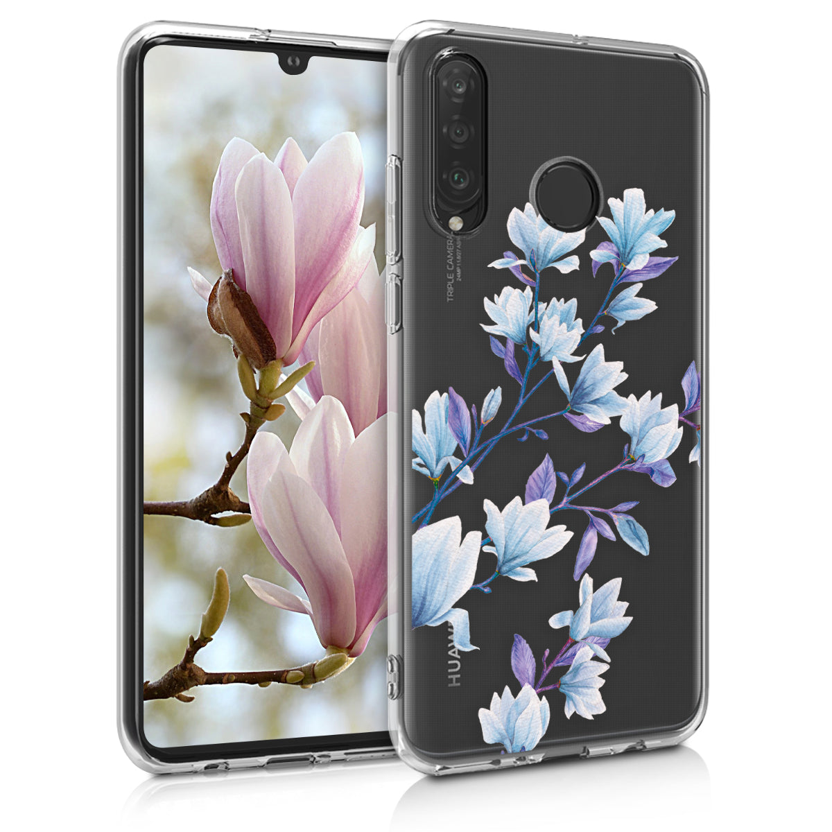 kwmobile Case Compatible with Huawei P30 Lite - Transparent Silicone Cover