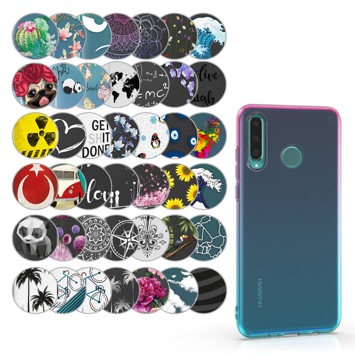 kwmobile Case Compatible with Huawei P30 Lite - Transparent Silicone Cover