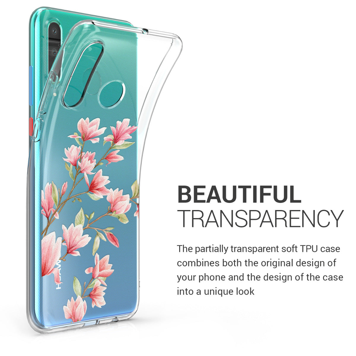 kwmobile Case Compatible with Huawei P30 Lite - Transparent Silicone Cover