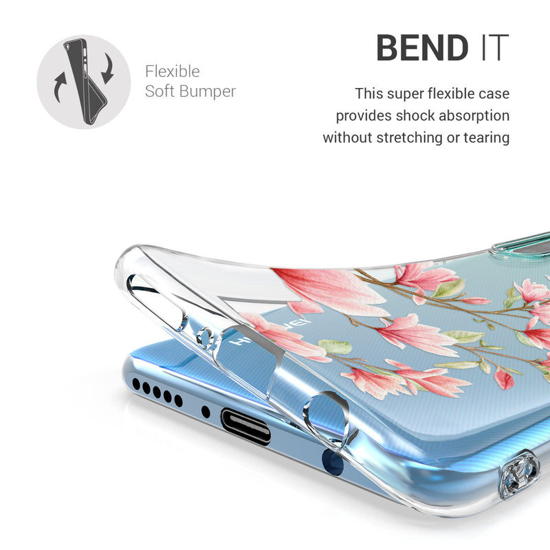 kwmobile Case Compatible with Huawei P30 Lite - Transparent Silicone Cover