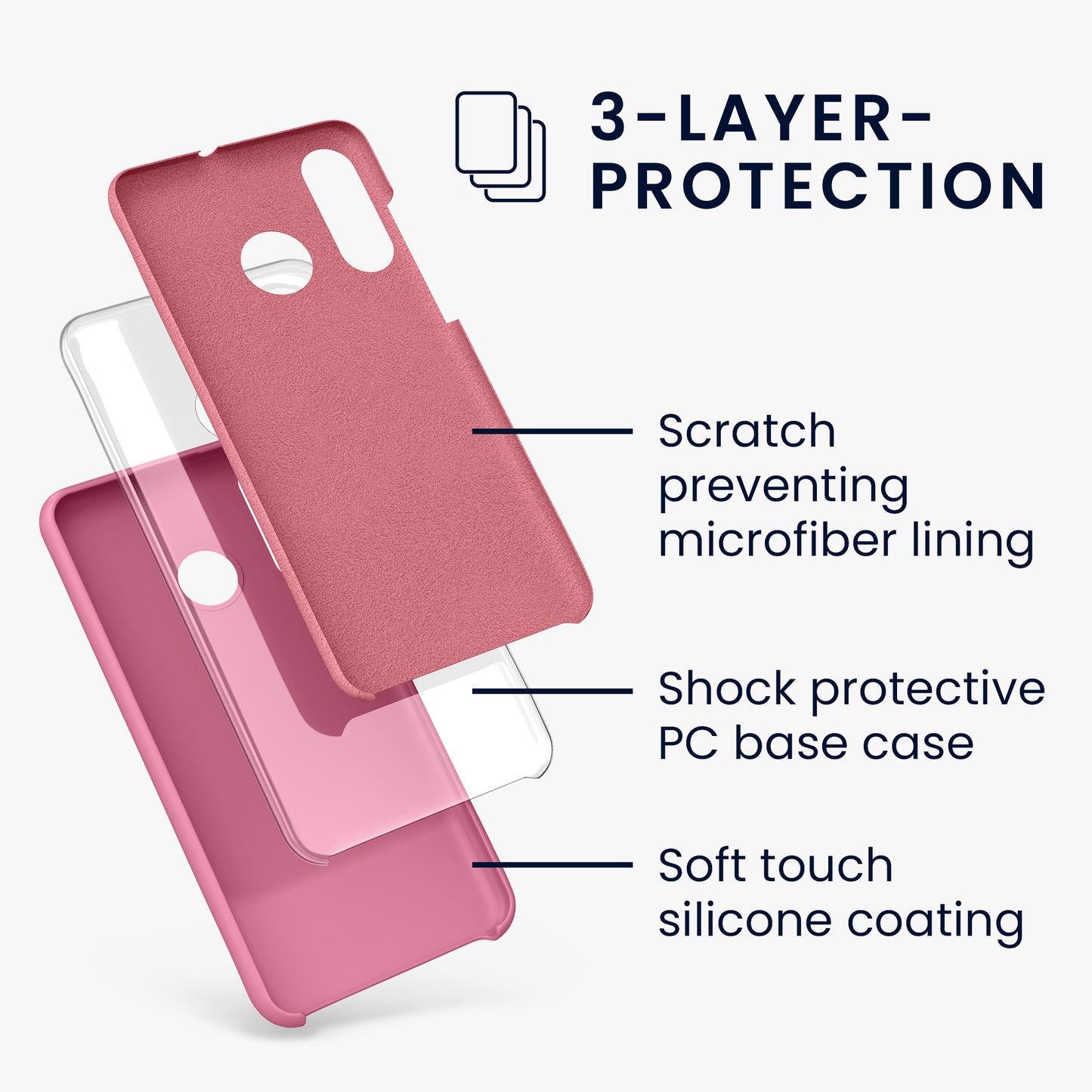 kwmobile Phone Case for Huawei P30 Lite - Silicone Case - Wireless Charging - Protective Cover