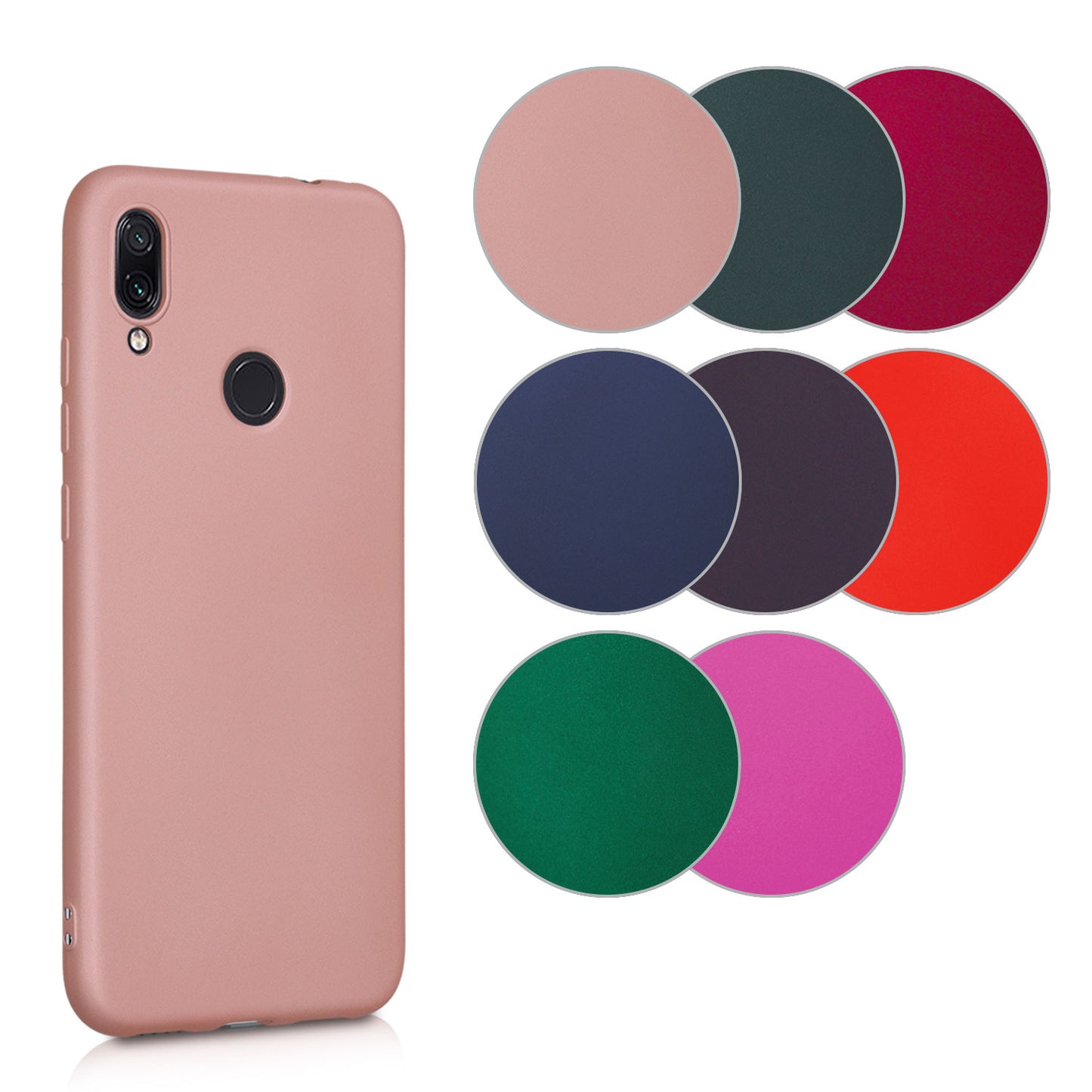 kwmobile Case kompatibel mit Xiaomi Redmi Note 7 / Note 7 Pro Hülle - Schutzhülle aus Silikon metallisch schimmernd - Handyhülle Metallic Blau Metallic Blau  