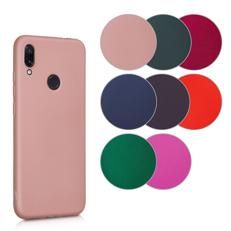 kwmobile Case kompatibel mit Xiaomi Redmi Note 7 / Note 7 Pro Hülle - Schutzhülle aus Silikon metallisch schimmernd - Handyhülle Metallic Blau Metallic Blau  