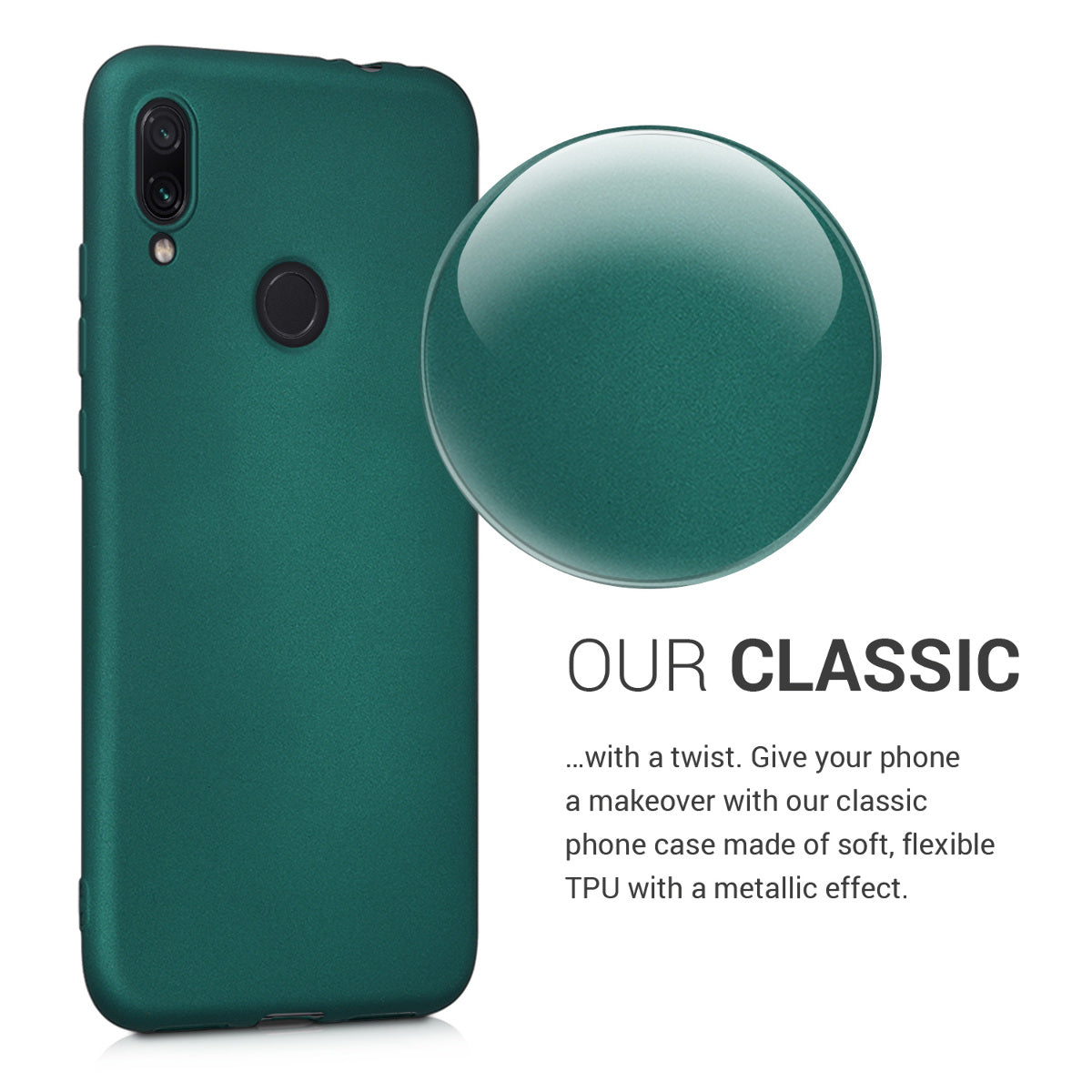 TPU Case for Xiaomi Redmi Note 7 / Note 7 Pro in Metallic Dark Green