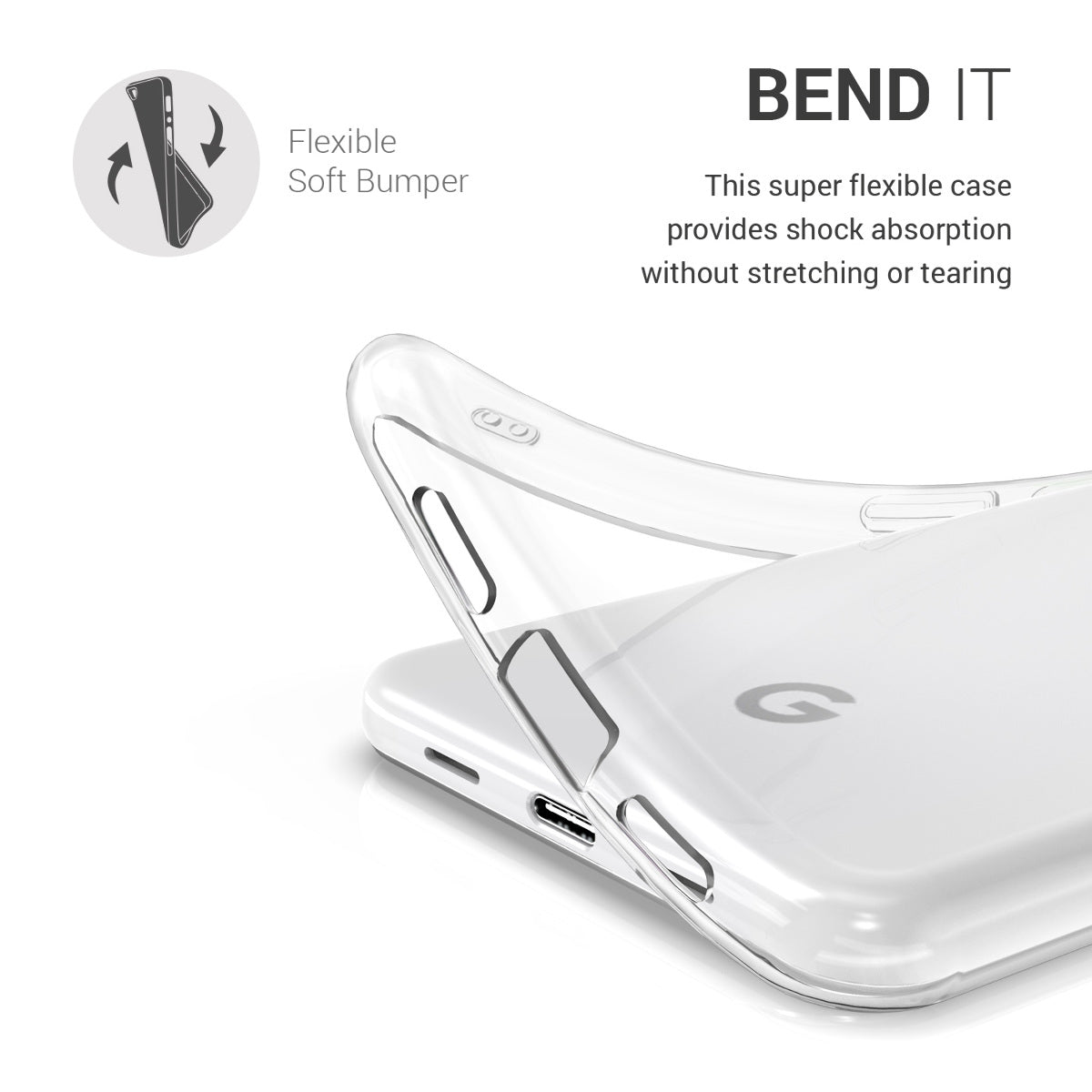 kwmobile Case Compatible with Google Pixel 3a Phone Cover