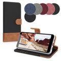 kwmobile Wallet Case Compatible with Google Pixel 3a - Cover with Stand - Phone Case Card Slots