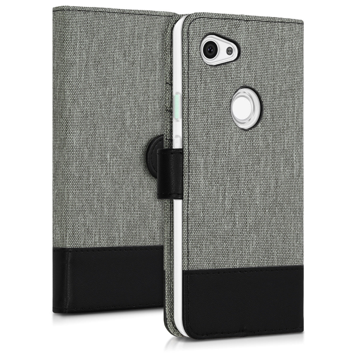 kwmobile Wallet Case Compatible with Google Pixel 3a - Cover with Stand - Phone Case Card Slots