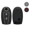 kwmobile Autoschlüssel Silikon Hülle kompatibel mit Suzuki Sport 2-Tasten Autoschlüssel Keyless Go - Schlüsselhülle in Schwarz Rot Schwarz  [dsg03]