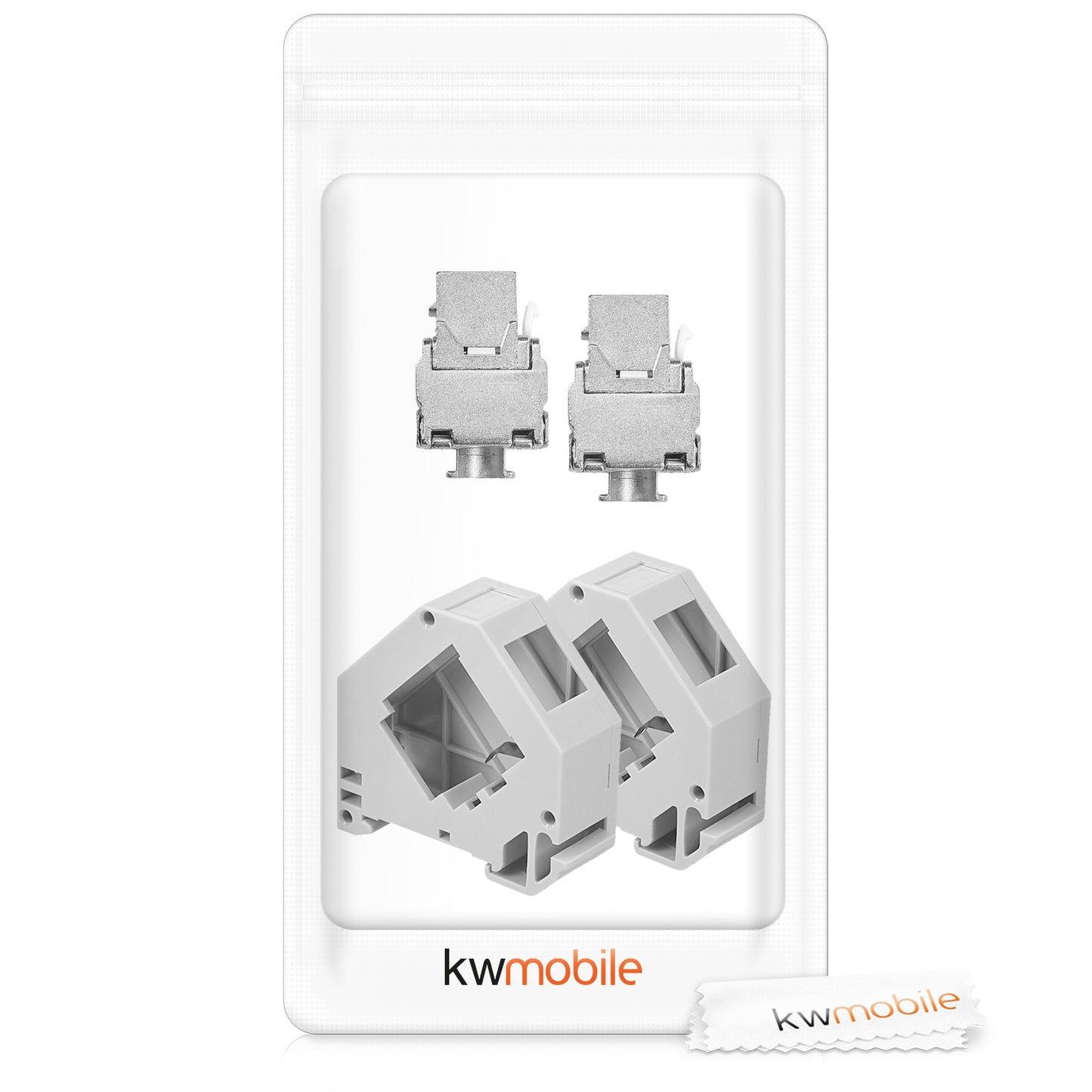 Keystone Module + DIN Rail Adapter Set