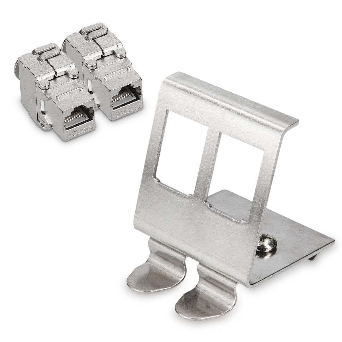 Keystone Module + DIN Rail Adapter Set