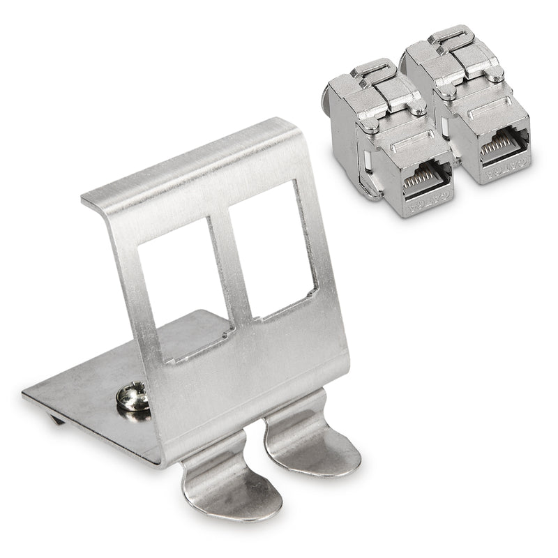 Keystone Module + DIN Rail Adapter Set
