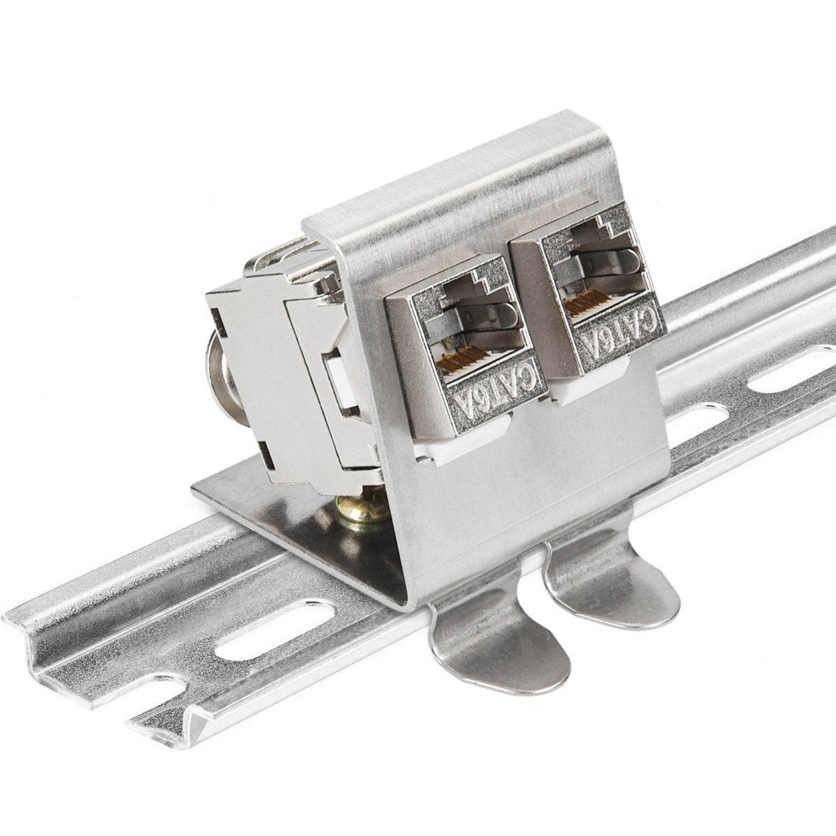 Keystone Module + DIN Rail Adapter Set