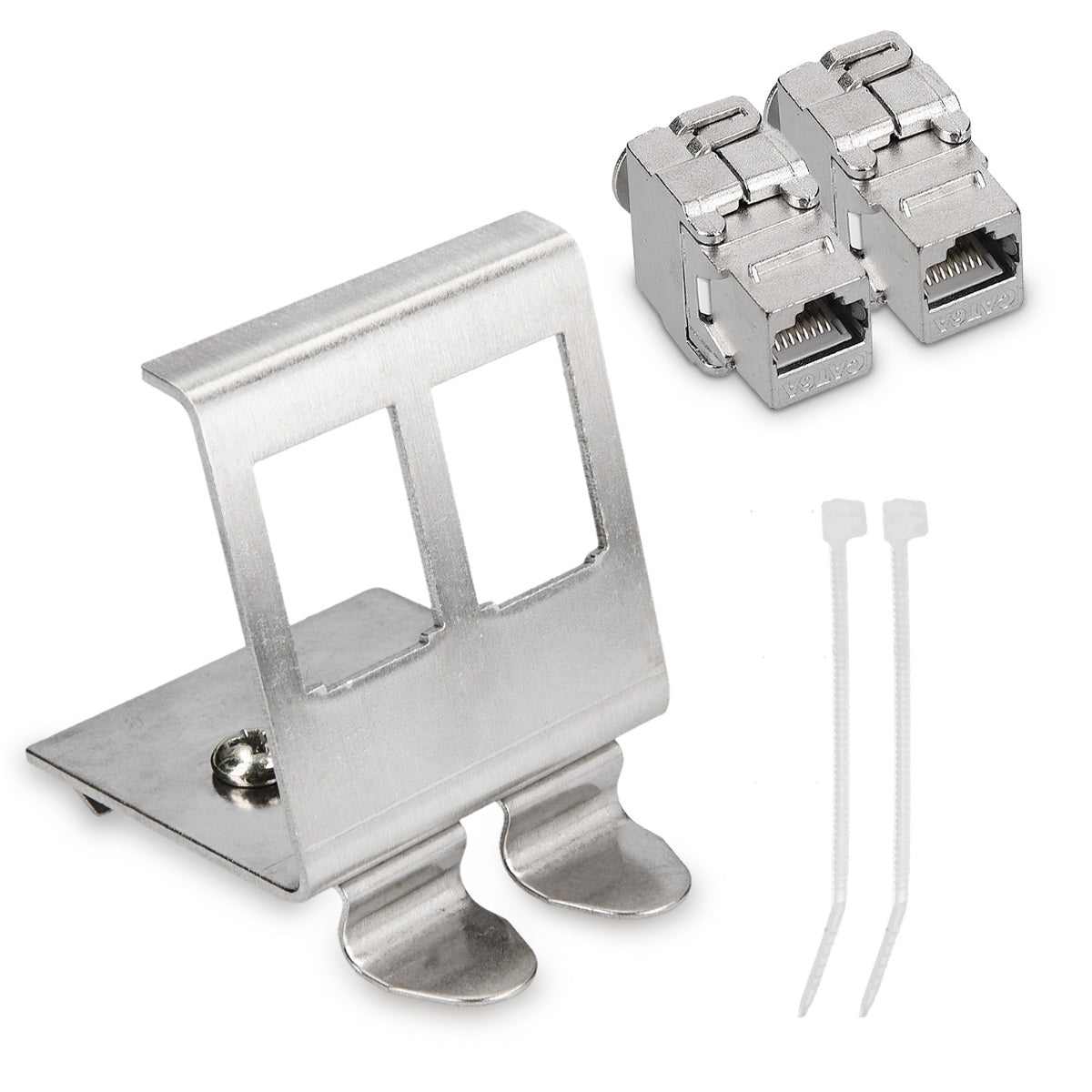 Keystone Module + DIN Rail Adapter Set