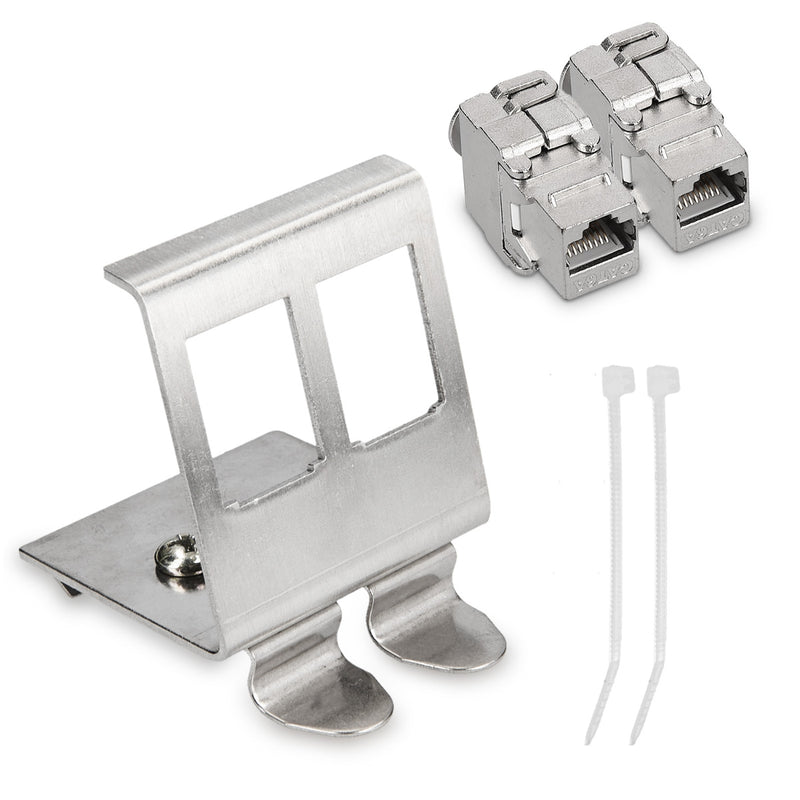 Keystone Module + DIN Rail Adapter Set
