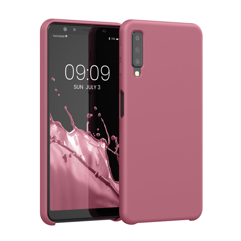 kwmobile Phone Case for Samsung Galaxy A7 (2018) - Silicone Case - Wireless Charging - Protective Cover