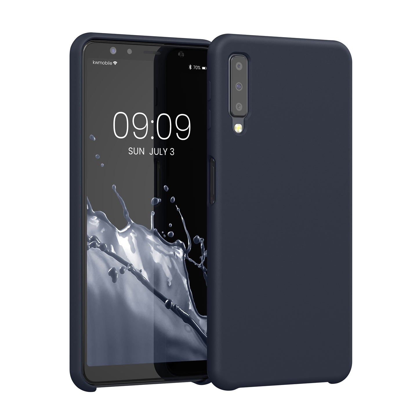 kwmobile Phone Case for Samsung Galaxy A7 (2018) - Silicone Case - Wireless Charging - Protective Cover