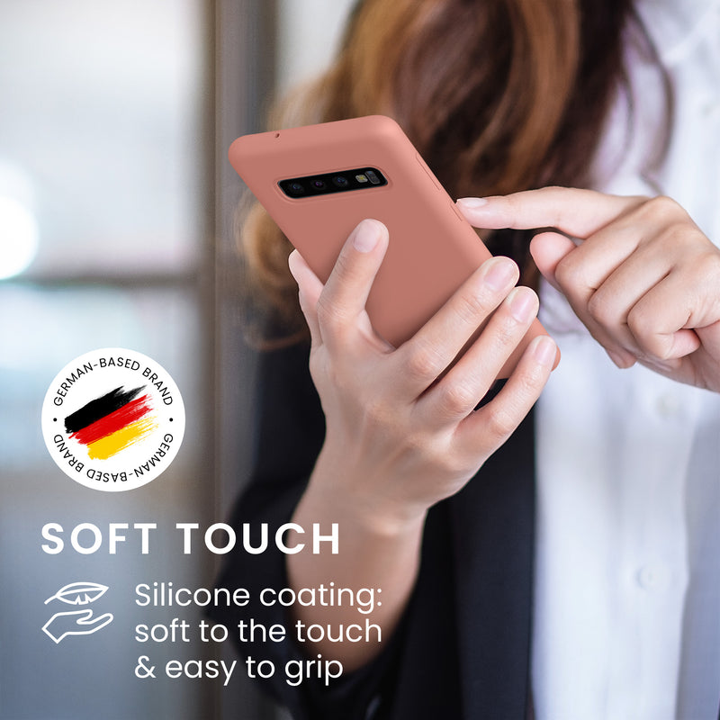 kwmobile Phone Case for Samsung Galaxy S10 Case Silicone Wireless Charging Protective Cover