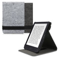 kwmobile Hülle kompatibel mit Tolino Shine 3 - Schlaufe Ständer - e-Reader Schutzhülle - Filz Dunkelgrau Dunkelgrau  [dsg02]