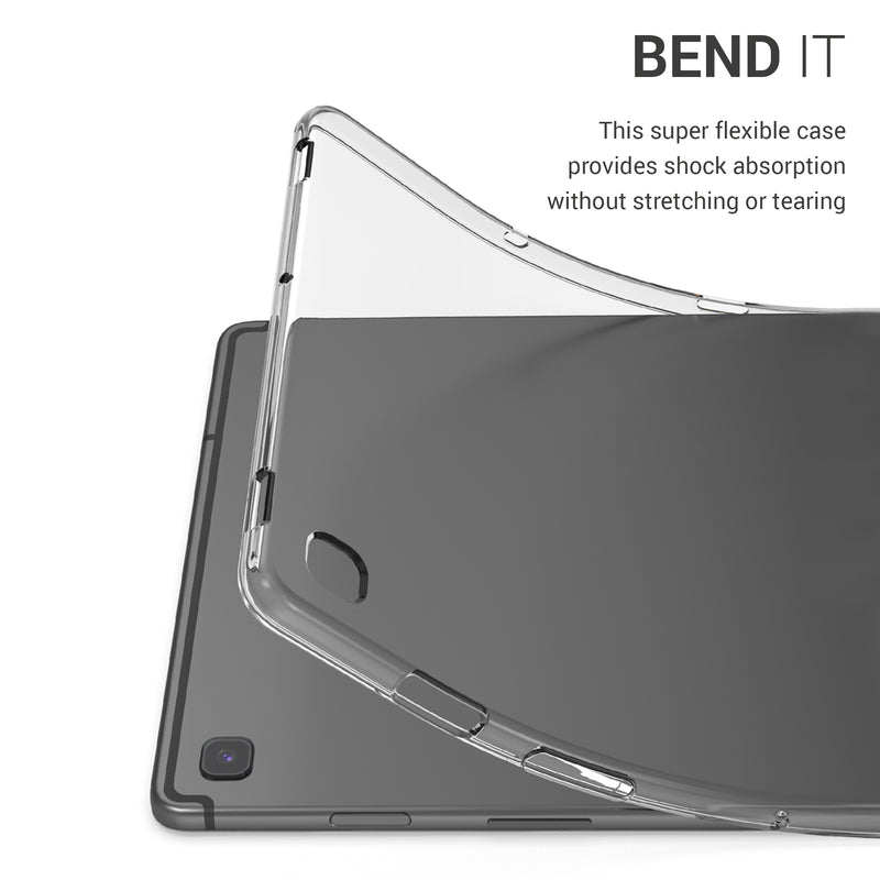 kwmobile Case Compatible with Samsung Galaxy Tab S5e - Soft Silicone Cover Transparent - Tablet Cover
