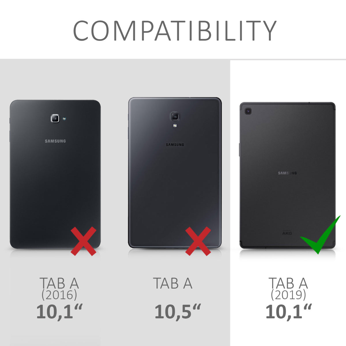 kwmobile Case Compatible with Samsung Galaxy Tab A 10.1 (2019) Case - Soft Silicone Case - Tablet Cover