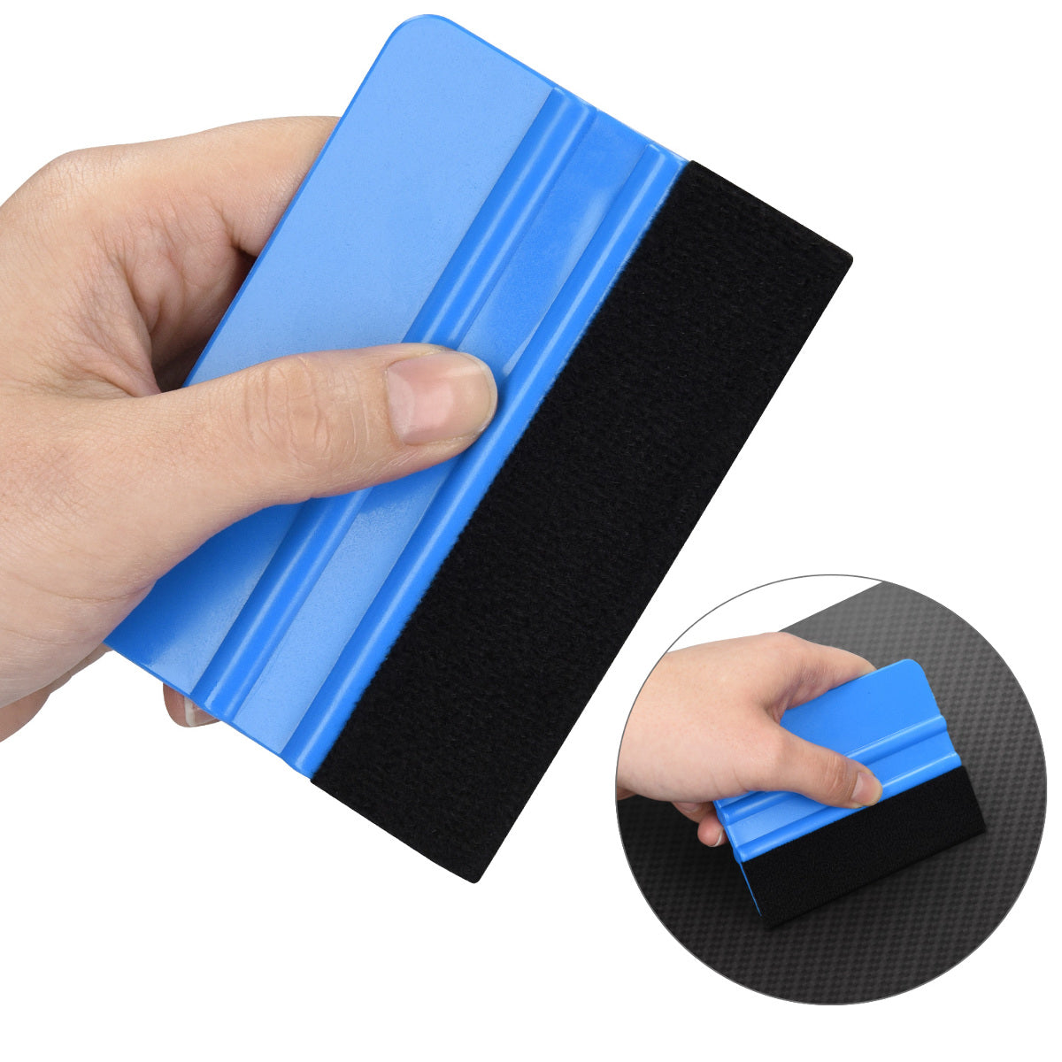 Felt-edged squeegee