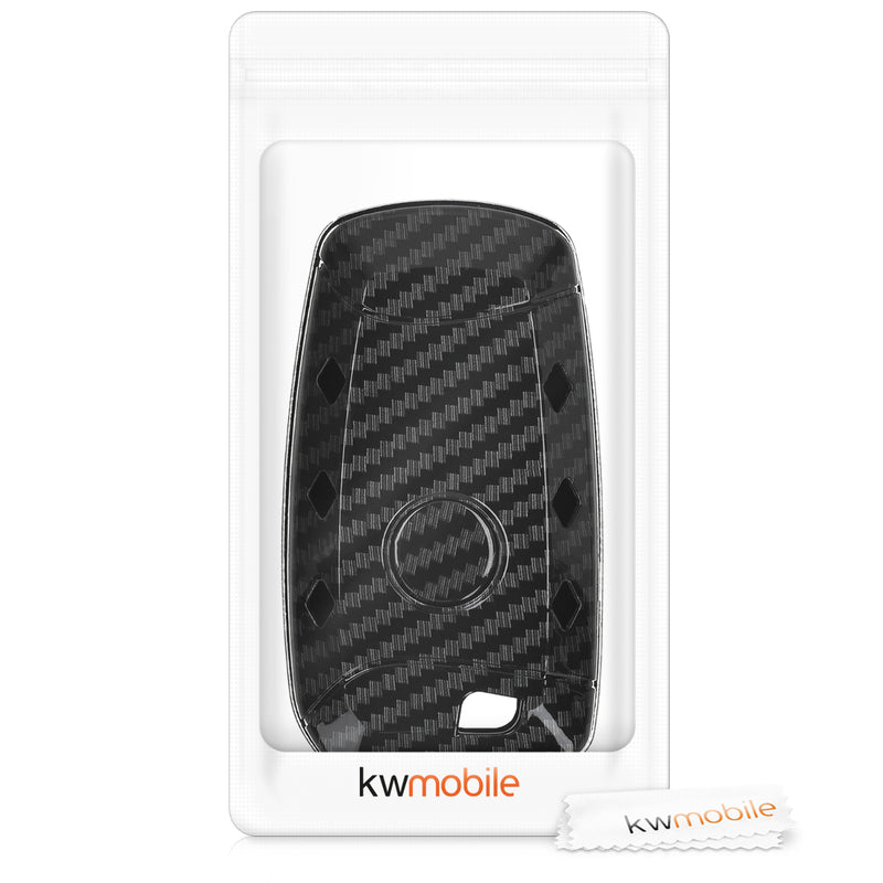 kwmobile Car Key Shell compatible with BMW 3-Button Smart Key (Keyless Go Only) Hard Cover Protector Key Fob Shell