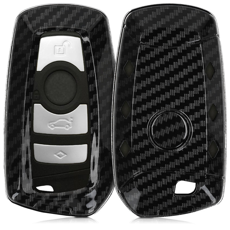 kwmobile Car Key Shell compatible with BMW 3-Button Smart Key (Keyless Go Only) Hard Cover Protector Key Fob Shell