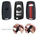 kwmobile Car Key Shell compatible with BMW 3-Button Smart Key (Keyless Go Only) Hard Cover Protector Key Fob Shell