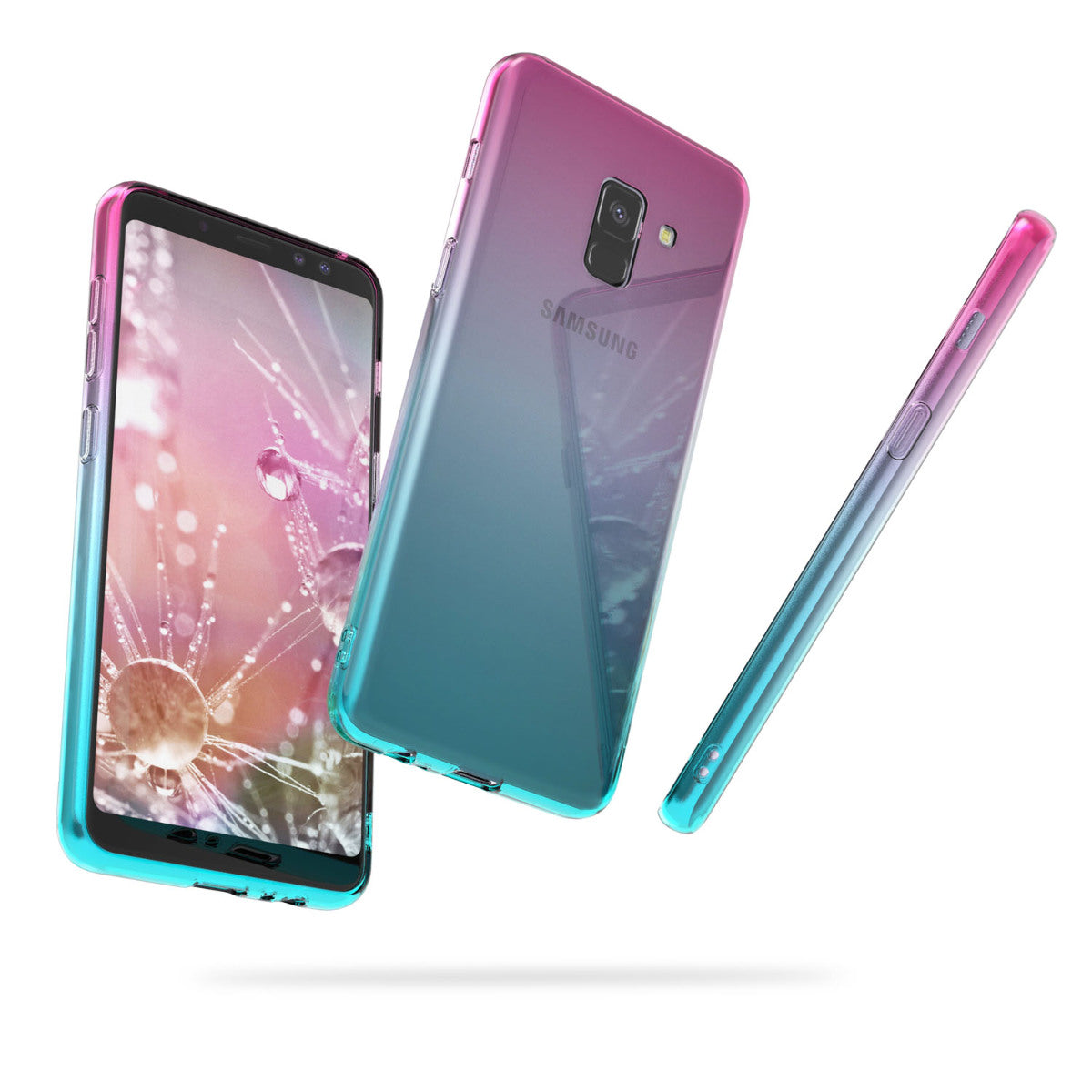 kwmobile Case Compatible with Samsung Galaxy A8 (2018) - Phone Case - Transparent Cover