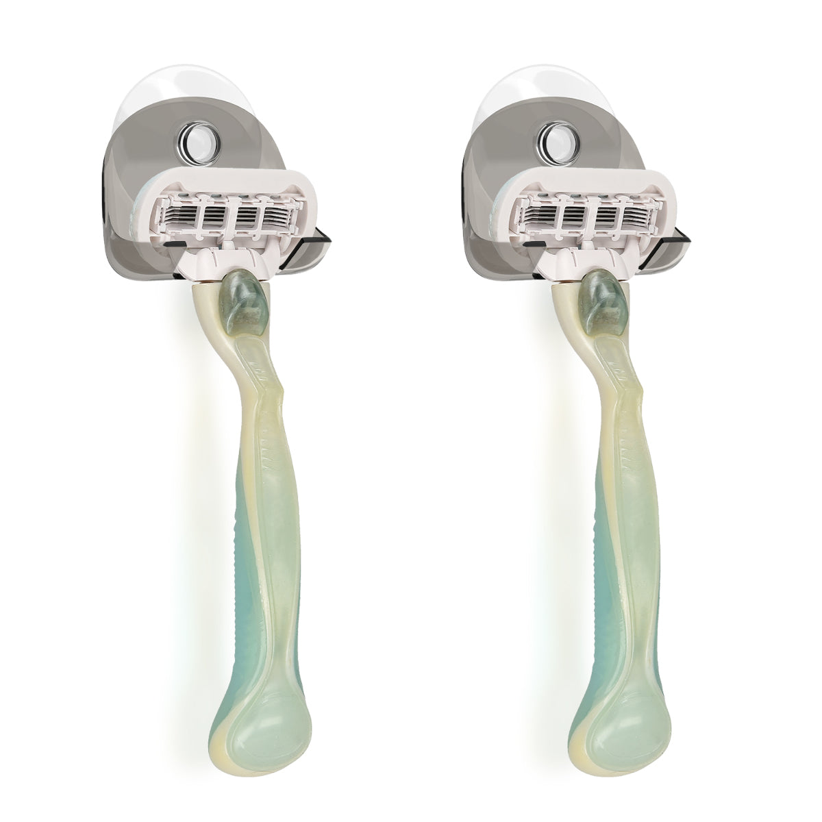 kwmobile Suction Cup Holder for Razors for Glass and Tiles Wet Shaver Suction Cup Holder Set Wall Hooks