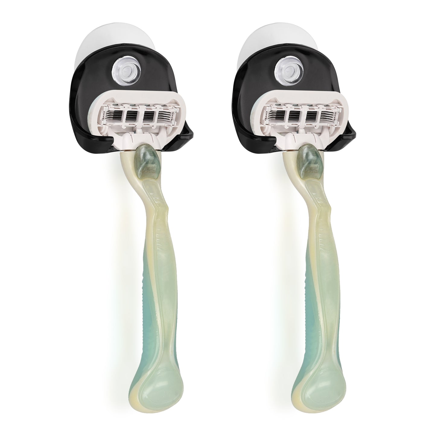 kwmobile Suction Cup Holder for Razors for Glass and Tiles Wet Shaver Suction Cup Holder Set Wall Hooks