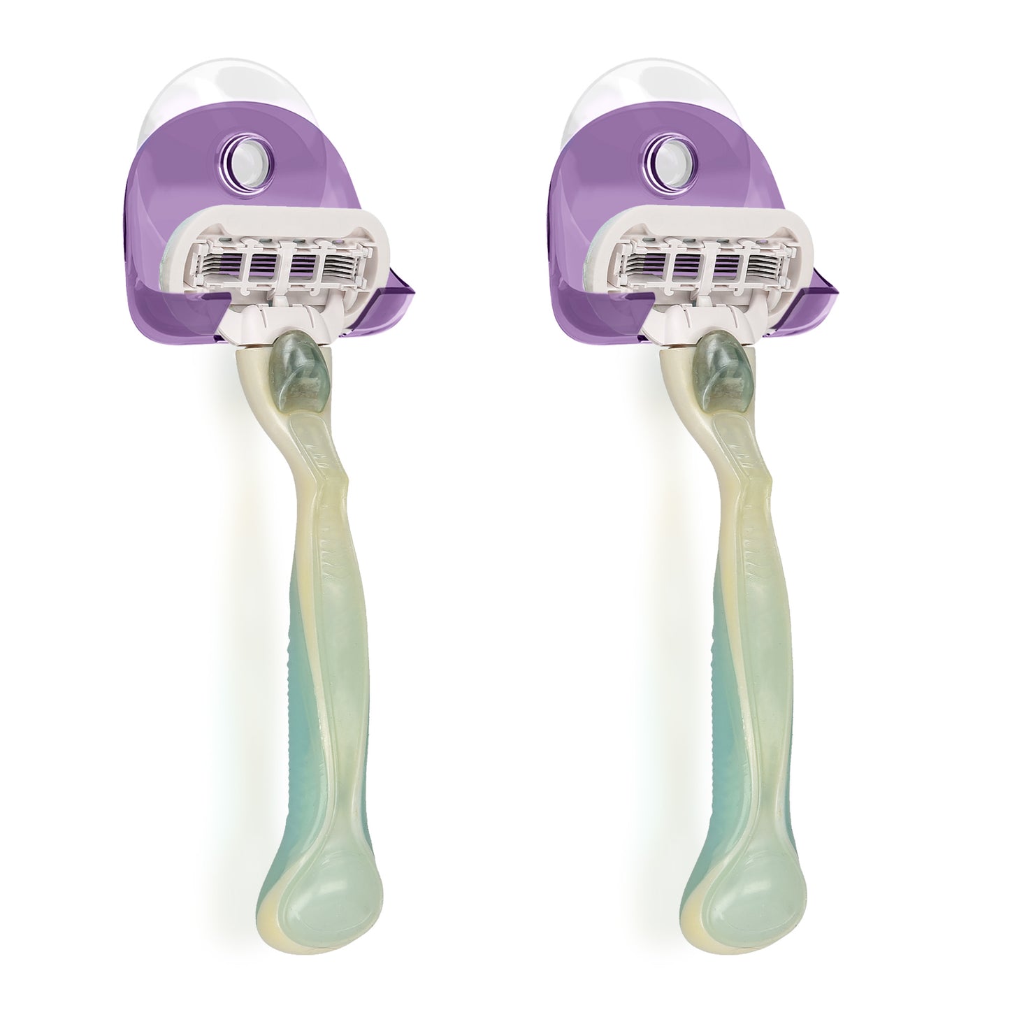 kwmobile Suction Cup Holder for Razors for Glass and Tiles Wet Shaver Suction Cup Holder Set Wall Hooks