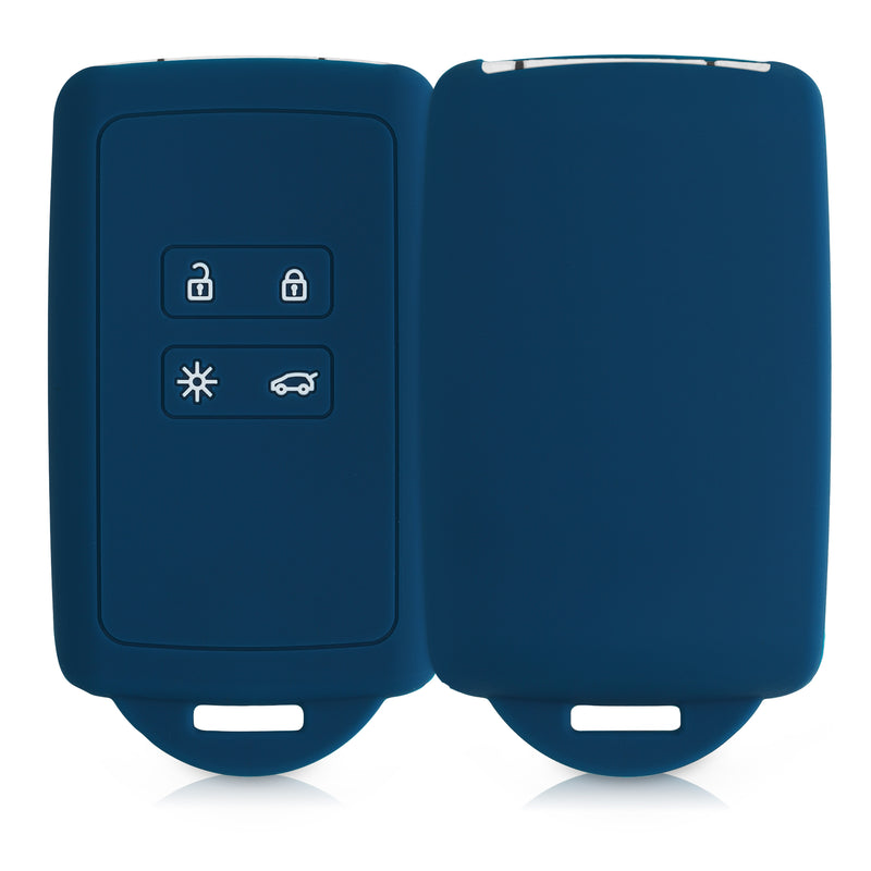 kwmobile Car Key Cover Compatible with Renault 4-Button Smart Key (Keyless Go Only)