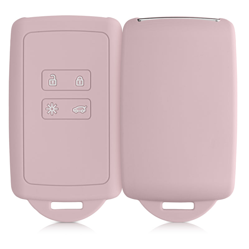 kwmobile Car Key Cover Compatible with Renault 4-Button Smart Key (Keyless Go Only)