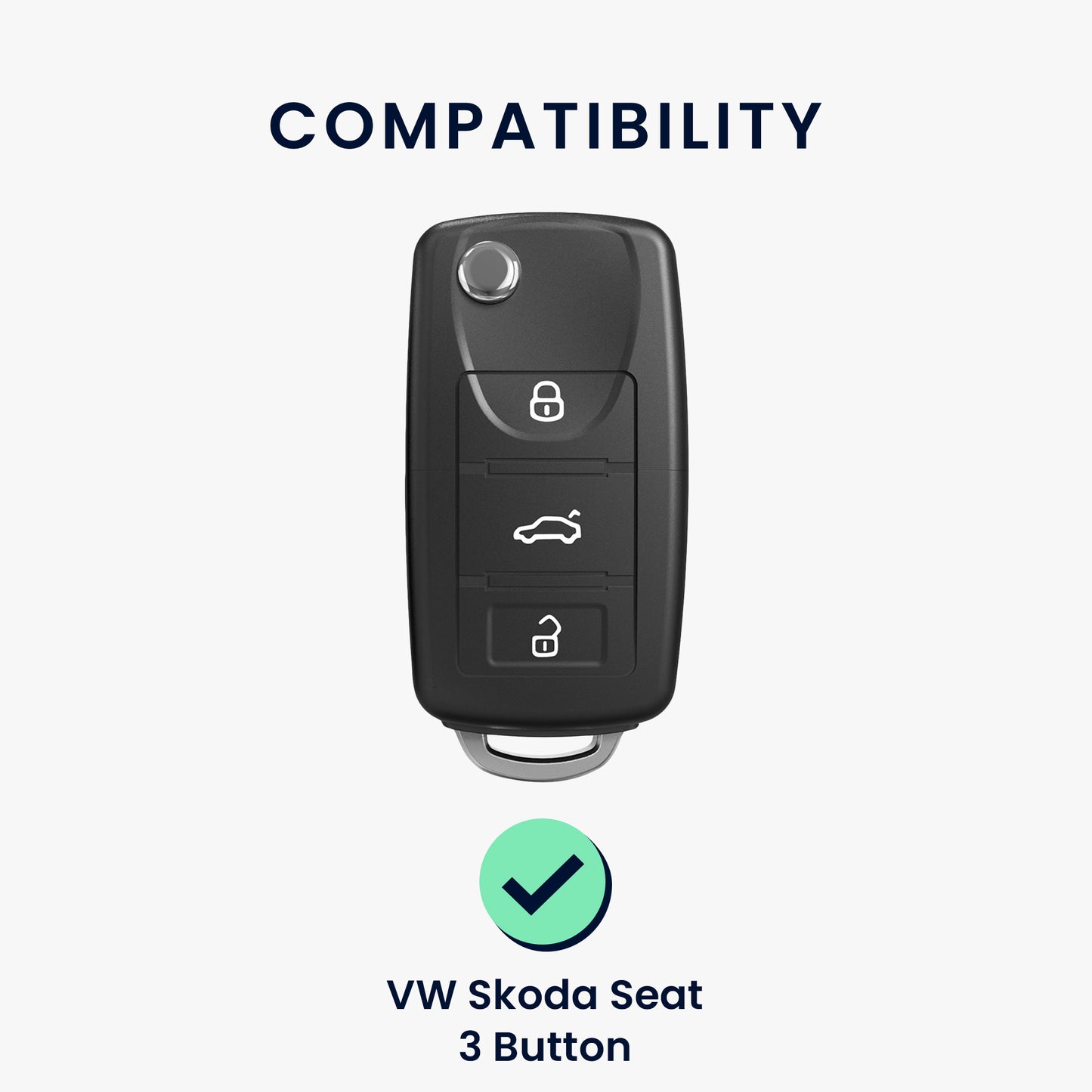Silicone cover compatible with VW Skoda Seat car key