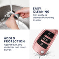 kwmobile Car Key Cover compatible with Audi 3-Button Folding Key - Silicone Protective Fob Case