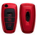 kwmobile Car Key Cover Compatible with Ford 3-Button Foldable Car Key - Silicone Protective Key Fob Case