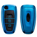 kwmobile Car Key Cover Compatible with Ford 3-Button Foldable Car Key - Silicone Protective Key Fob Case