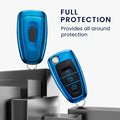 kwmobile Car Key Cover Compatible with Ford 3-Button Foldable Car Key - Silicone Protective Key Fob Case