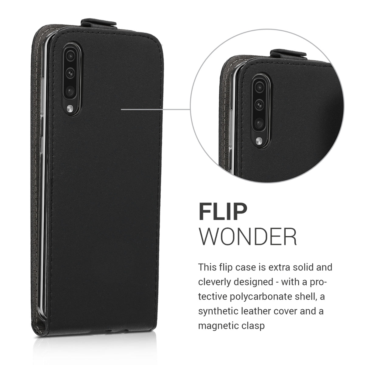 kwmobile Case Compatible with Samsung Galaxy A50 - Phone Cover - Flip Case Phone Cover
