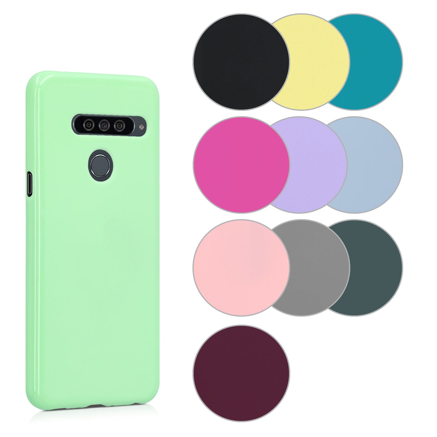 kwmobile Hülle kompatibel mit LG G8s ThinQ Hülle - weiches TPU Silikon Case - Cover geeignet für kabelloses Laden - Blaugrün Blaugrün  