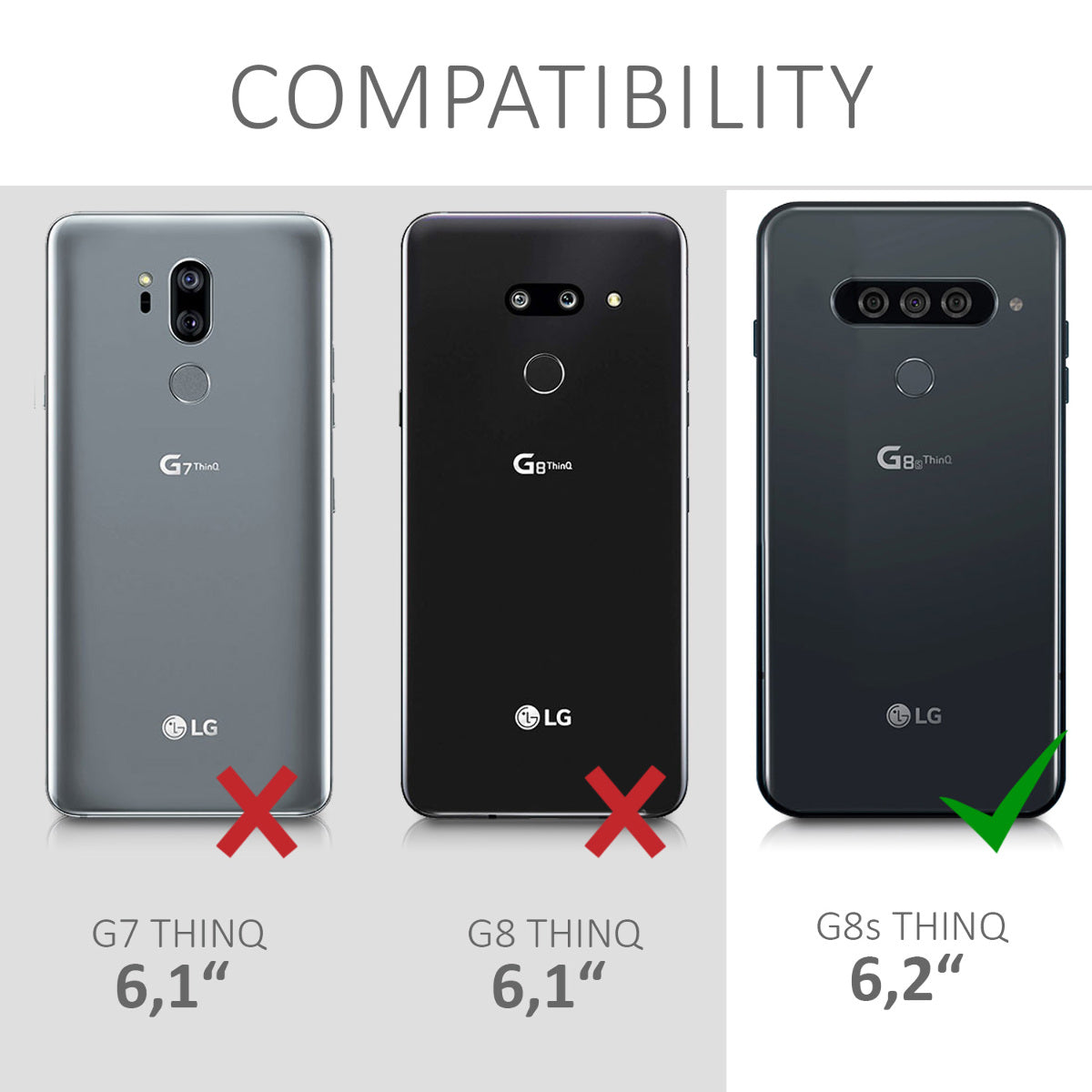 kwmobile Case Compatible with LG G8s ThinQ Flip Cover Case