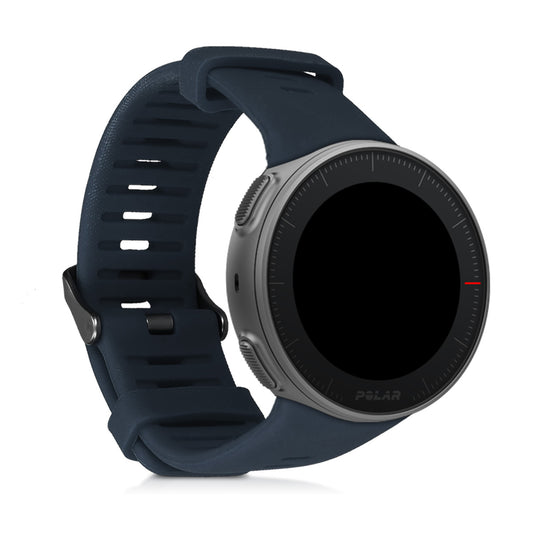 kwmobile 1x Uhrenarmband für Polar Vantage V Armband - Fitnesstracker Band Set aus TPU Silikon - Ersatzarmband Smartwatch - Anthrazit Anthrazit  
