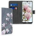 kwmobile Wallet Case Compatible with Huawei Y6 (2019) Cover - with Stand and Card Slots