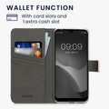 kwmobile Wallet Case Compatible with Huawei Y6 (2019) Cover - with Stand and Card Slots